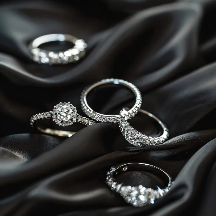 Certified diamond solitaire rings